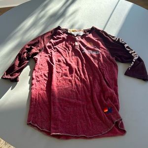 Aviatior Nation 3/4 sleeve ski chaser Henley.